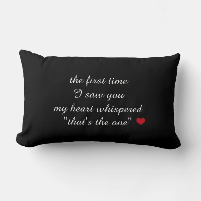 Almofada Lombar A Primeira Vez Que Te Vi. (Frente)