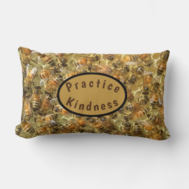 Almofada Lombar Abelhas de Mel no Colmeia (Frente)