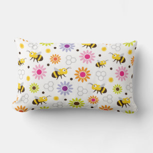 Almofada Lombar Abelhas e Flores