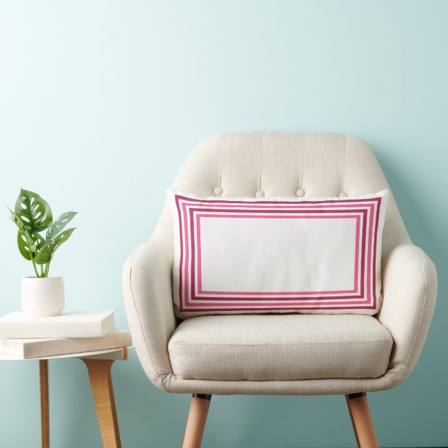 Almofada Lombar Abstract Geometrical Burgundy Red & Pink (Cadeira)