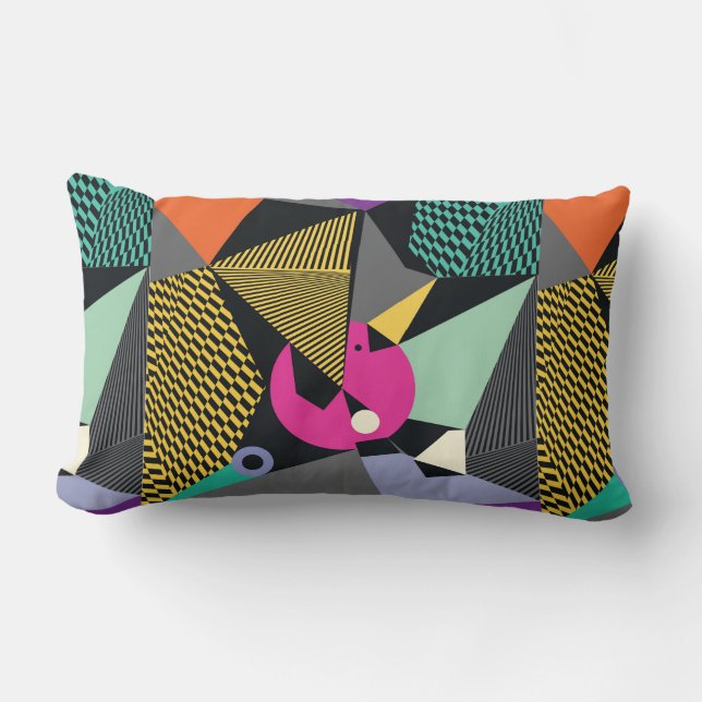 Almofada Lombar Abstract modern triangles background pattern illus (Frente)
