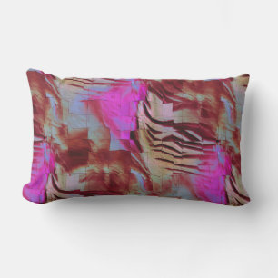 Almofada Lombar Abstract mosaic rustic drawing of rusty to pink