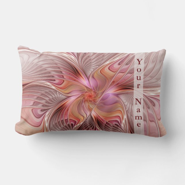 Almofada Lombar Abstrato Butterfly Colorful Fantasy Fractal Name (Frente)