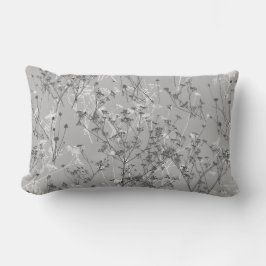 Almofada Lombar Abstrato Elegante moderna, flores brancas silvestr