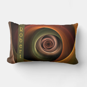 Almofada Lombar abstrato espiral 3D Cores quentes modernas
