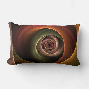 Almofada Lombar abstrato espiral 3D Cores quentes quentes Arte Fra