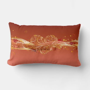Almofada Lombar Abstrato Filigree Heart American MoJo Travesseiro
