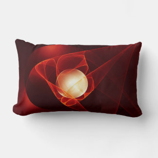 Almofada Lombar Abstrato Modern Red Cream Fantasy Arte Fractal