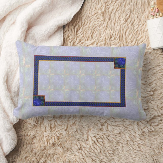 Almofada Lombar Abstrato Moderno Azul (Cobertor)