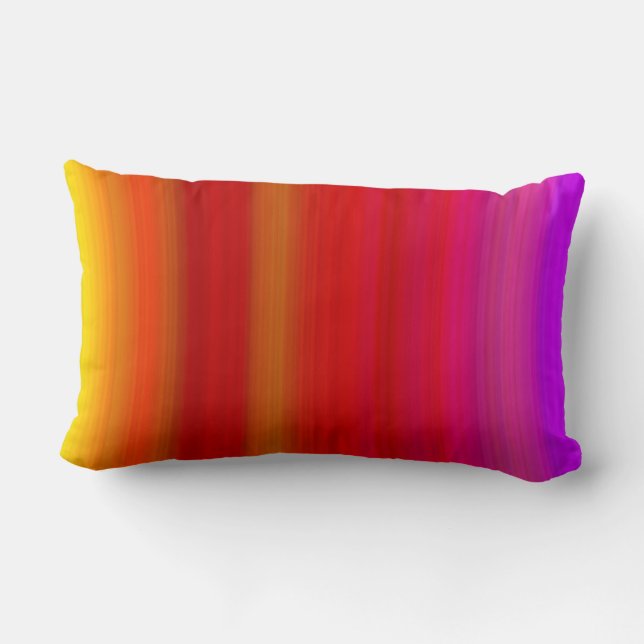 Almofada Lombar Abstrato Multicolor Stripes (Verso)
