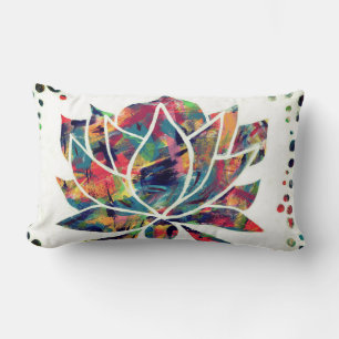 Almofada Lombar Abstrato Original Enigmático Oriental Lotus Flowe