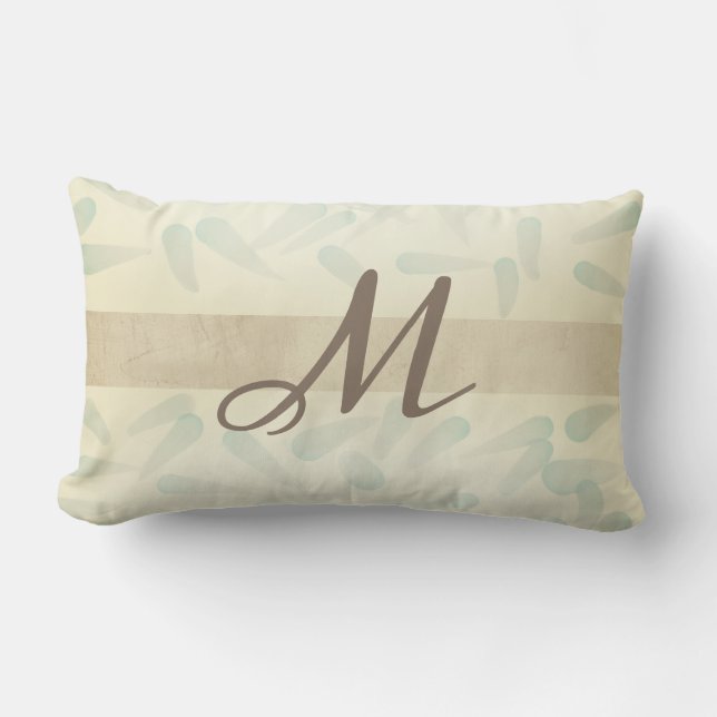 Almofada Lombar abstrato travesseiro decorativo moderno monograma (Frente)