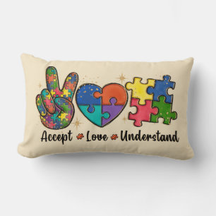 Almofada Lombar Aceitar o Amor Compreender - Sensibilização Autism