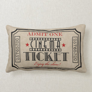 Almofada Lombar Acento do vermelho do descanso do bilhete de