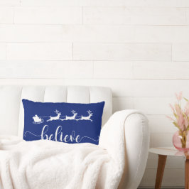 Almofada Lombar Acredite | Feriado de Natal Azul Marinho