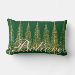 Almofada Lombar Acredite no Travesseiro decorativo lombar do Natal