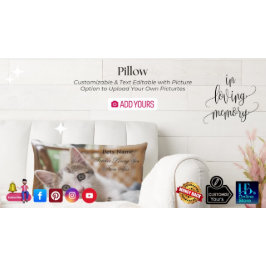 Almofada Lombar Adicionar Imagem do Nome Pets Para Sempre Amando-O