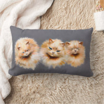 Adoráveis Três Gatos Fofinhos Decoração Felina Vin