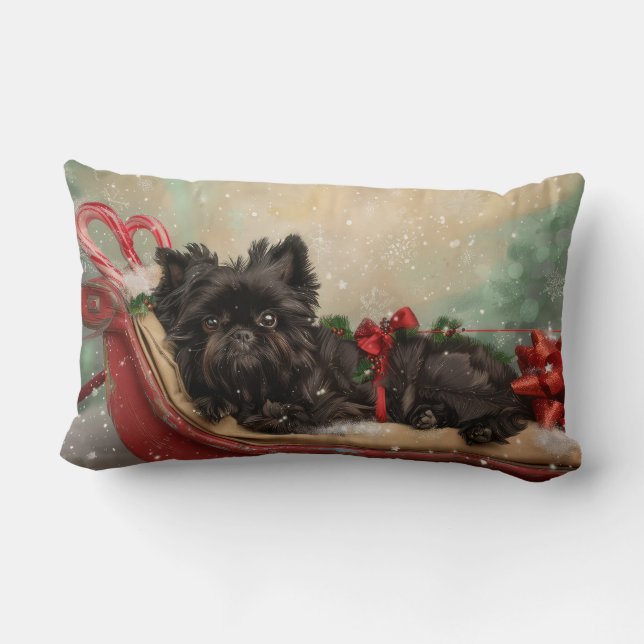 Almofada Lombar Affenpinscher Cachorro Festivo (Verso)