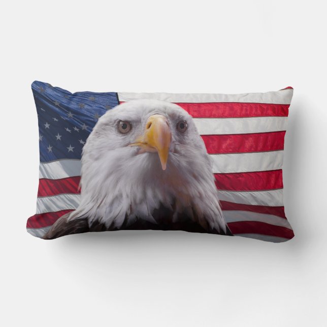 Almofada Lombar Águia e bandeira americanas (Frente)