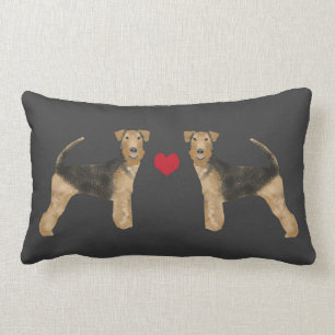 Almofada Lombar Airedale Terrier cão travesseiro cachorro amor a