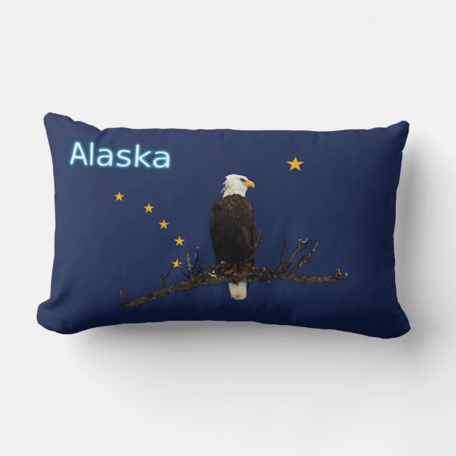 Almofada Lombar Alaska Eagle E Flag (Frente)