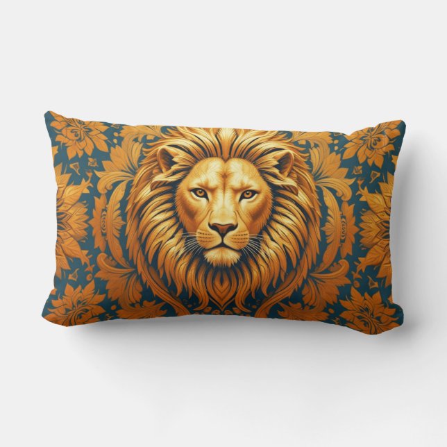 Almofada Lombar Algodão Lion Lumbar Flor 33 x 53 (Verso)