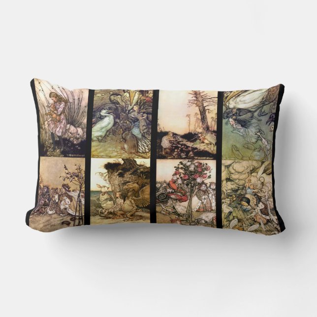 Almofada Lombar Alice em um grupo do país das maravilhas de oito (Frente)