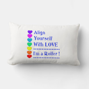 Almofada Lombar Alinhe-se com amor - sou um Rolfer