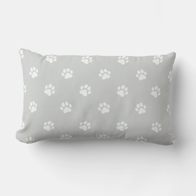 Almofada Lombar All Over Animal Paw Print Grey (Frente)