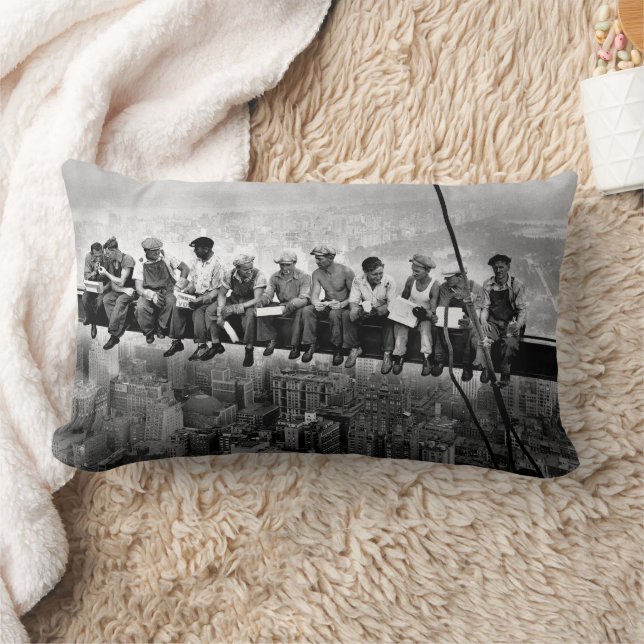 Almofada Lombar Almoço Acima De Um Arranha-Céu C1932 Irontrabalhad (Cobertor)