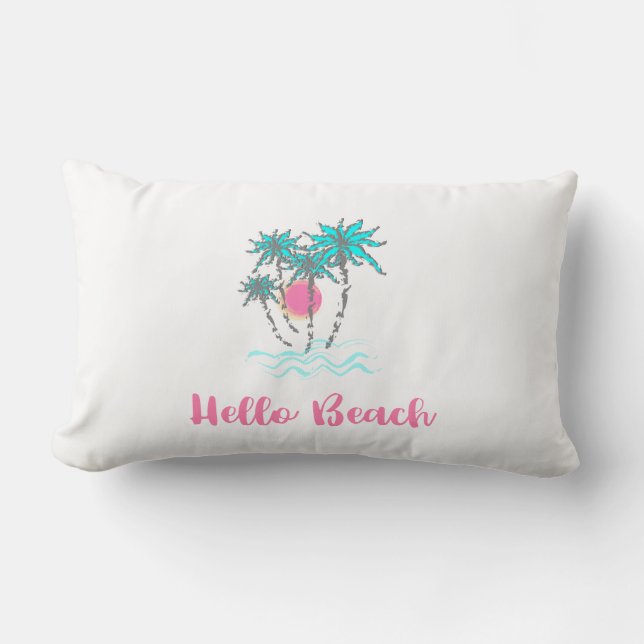 Almofada Lombar Alô Beach Tropical Summer Única (Frente)