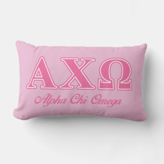 Almofada Lombar Alphi Chi Omega Letras Rosa