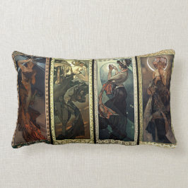 Almofada Lombar Alphonse Mucha a lua e os coxins das estrelas