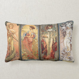Almofada Lombar Alphonse Mucha quatro coxins das estações