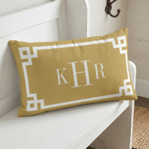 Amarelo Mostarda e Chave Grega Branca | Monogramad