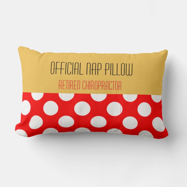Almofada Lombar Amarelo vermelho aposentado divertimento do (Frente)