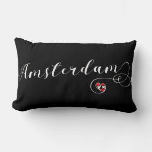 Almofada Lombar Amesterdã Heart Throw Cushion, Países Baixos