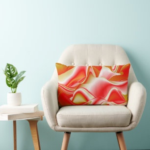 Almofada Lombar Amor e Abstrato 3D Rainbowart Dourado