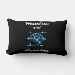 Almofada Lombar Amor futurista "Heartbeats and Algorithms"