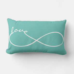 Almofada Lombar Amor Infinito Lemniscata branco + seu fundo.