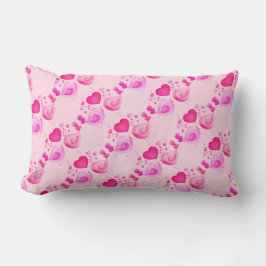 Almofada Lombar Amor pássaro Aquarela travesseiro de madeira rosa
