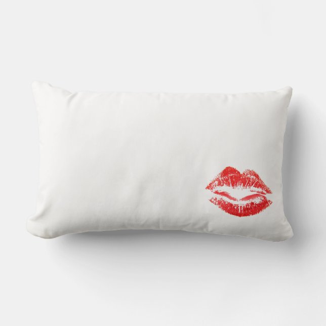 Almofada Lombar Amor, Smooches, beijos, lábios (Frente)