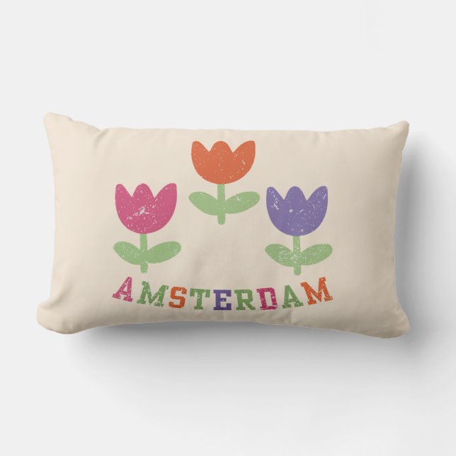 Almofada Lombar Amsterdam Tulips (Frente)