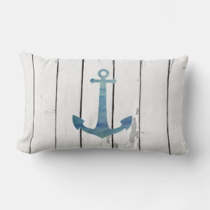 Almofada Lombar Anchor Azul Decor de Praia Russa do Armário Náutic