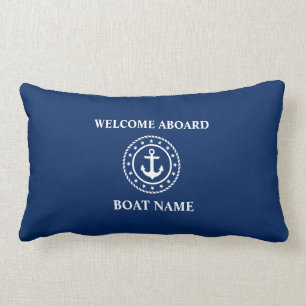 Almofada Lombar Anchor Rope Stars Blue - Boat Name