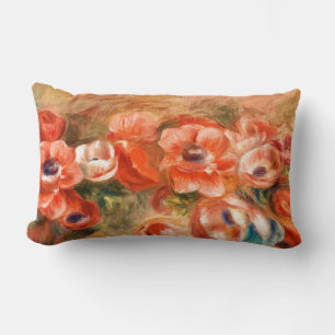 Almofada Lombar Anêmonas por pintura impressionista de Renoir