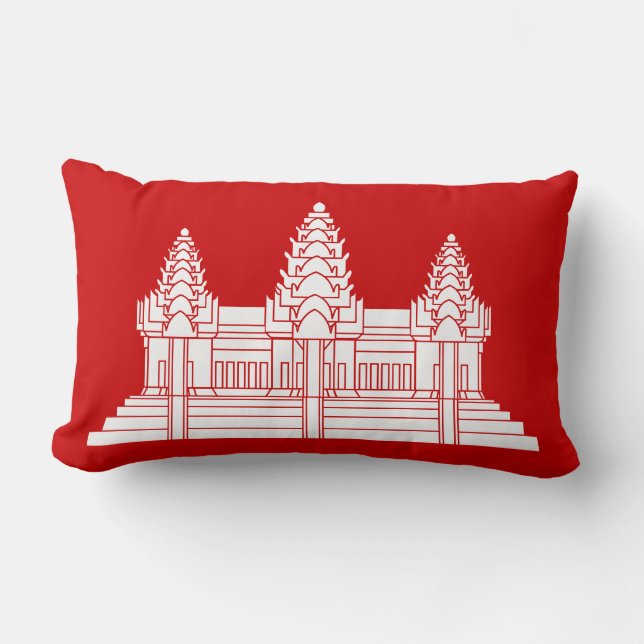 Almofada Lombar Angkor Wat Cambodian / Khmer Flag (Frente)