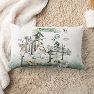 Almofada Lombar Animais Caprichosos na Floresta Personalizáveis