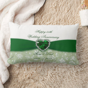 Almofada Lombar Aniversário de Casamento de Damask 55